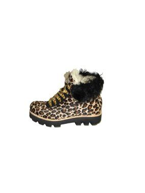 New! MONTELLIANA Tofane Calf Hair Hiking Boot Genuine Shearling Lining 8 US DD40